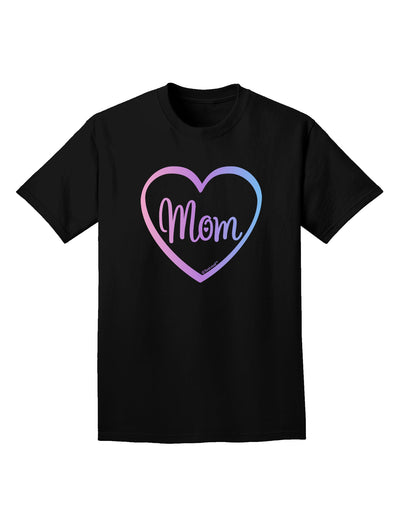 Mom Heart Design - Gradient Colors Adult Dark T-Shirt by TooLoud-Mens T-Shirt-TooLoud-Black-Small-Davson Sales