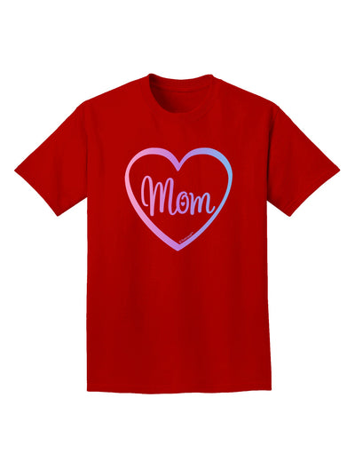 Mom Heart Design - Gradient Colors Adult Dark T-Shirt by TooLoud-Mens T-Shirt-TooLoud-Red-Small-Davson Sales