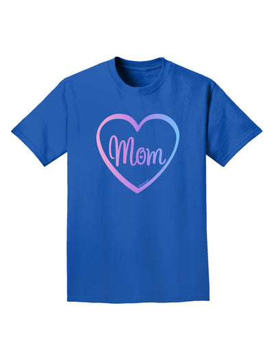 Mom Heart Design - Gradient Colors Adult Dark T-Shirt by TooLoud-Mens T-Shirt-TooLoud-Royal-Blue-Small-Davson Sales