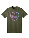 Mom Heart Design - Gradient Colors Adult Dark T-Shirt by TooLoud-Mens T-Shirt-TooLoud-Military-Green-Small-Davson Sales