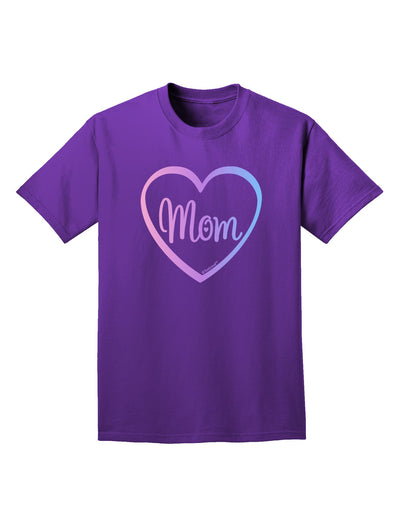 Mom Heart Design - Gradient Colors Adult Dark T-Shirt by TooLoud-Mens T-Shirt-TooLoud-Purple-Small-Davson Sales