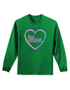 Mom Heart Design - Gradient Colors Adult Long Sleeve Dark T-Shirt by TooLoud-TooLoud-Kelly-Green-Small-Davson Sales