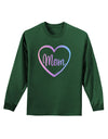 Mom Heart Design - Gradient Colors Adult Long Sleeve Dark T-Shirt by TooLoud-TooLoud-Dark-Green-Small-Davson Sales