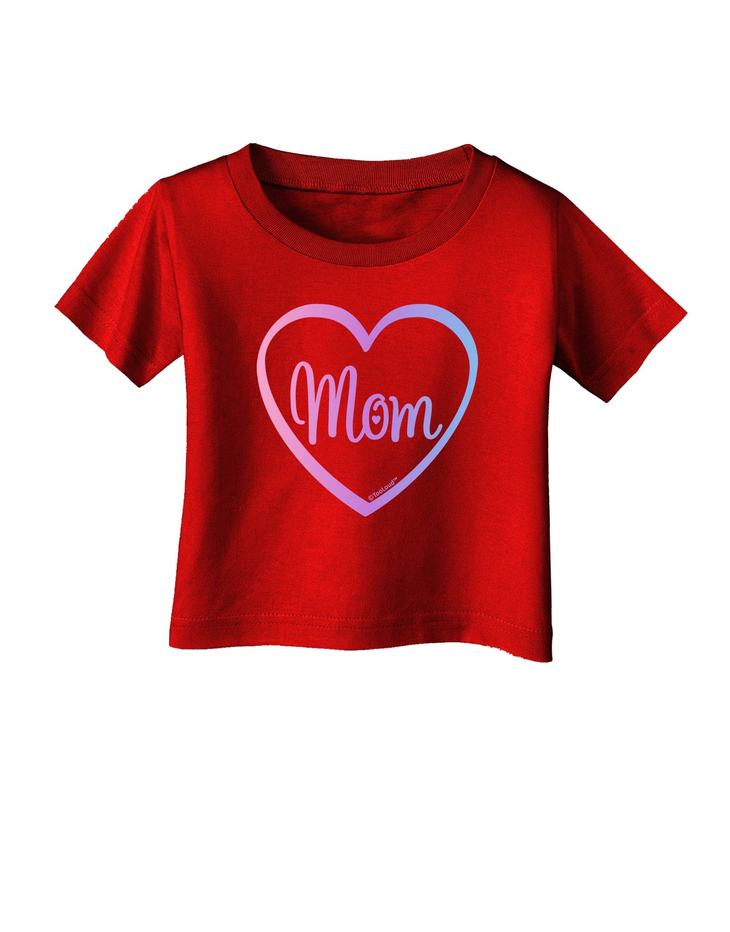 Mom Heart Design - Gradient Colors Infant T-Shirt Dark by TooLoud-Infant T-Shirt-TooLoud-Red-06-Months-Davson Sales
