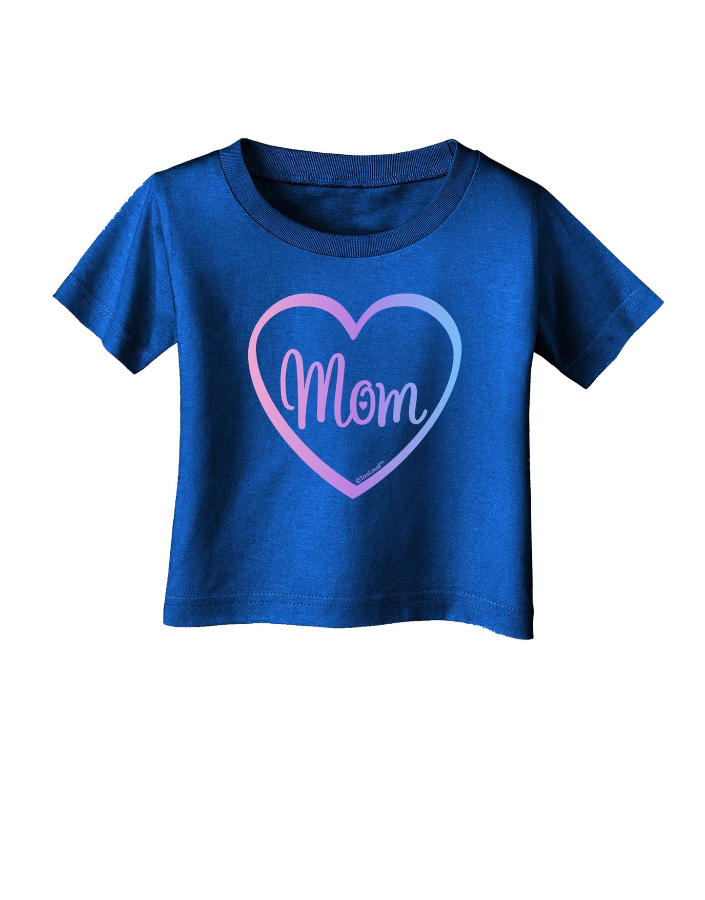 Mom Heart Design - Gradient Colors Infant T-Shirt Dark by TooLoud-Infant T-Shirt-TooLoud-Royal-Blue-06-Months-Davson Sales