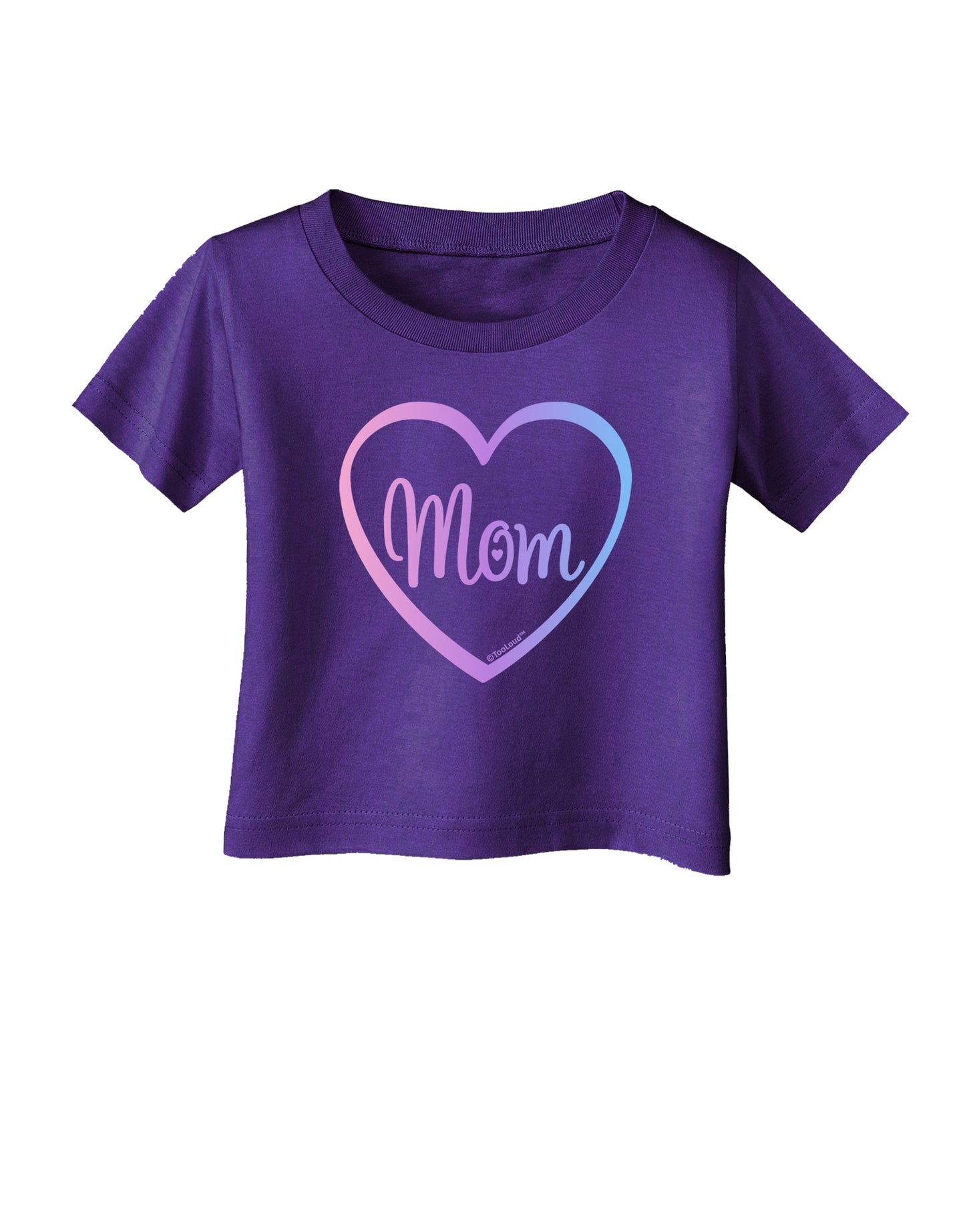Mom Heart Design - Gradient Colors Infant T-Shirt Dark by TooLoud-Infant T-Shirt-TooLoud-Purple-06-Months-Davson Sales