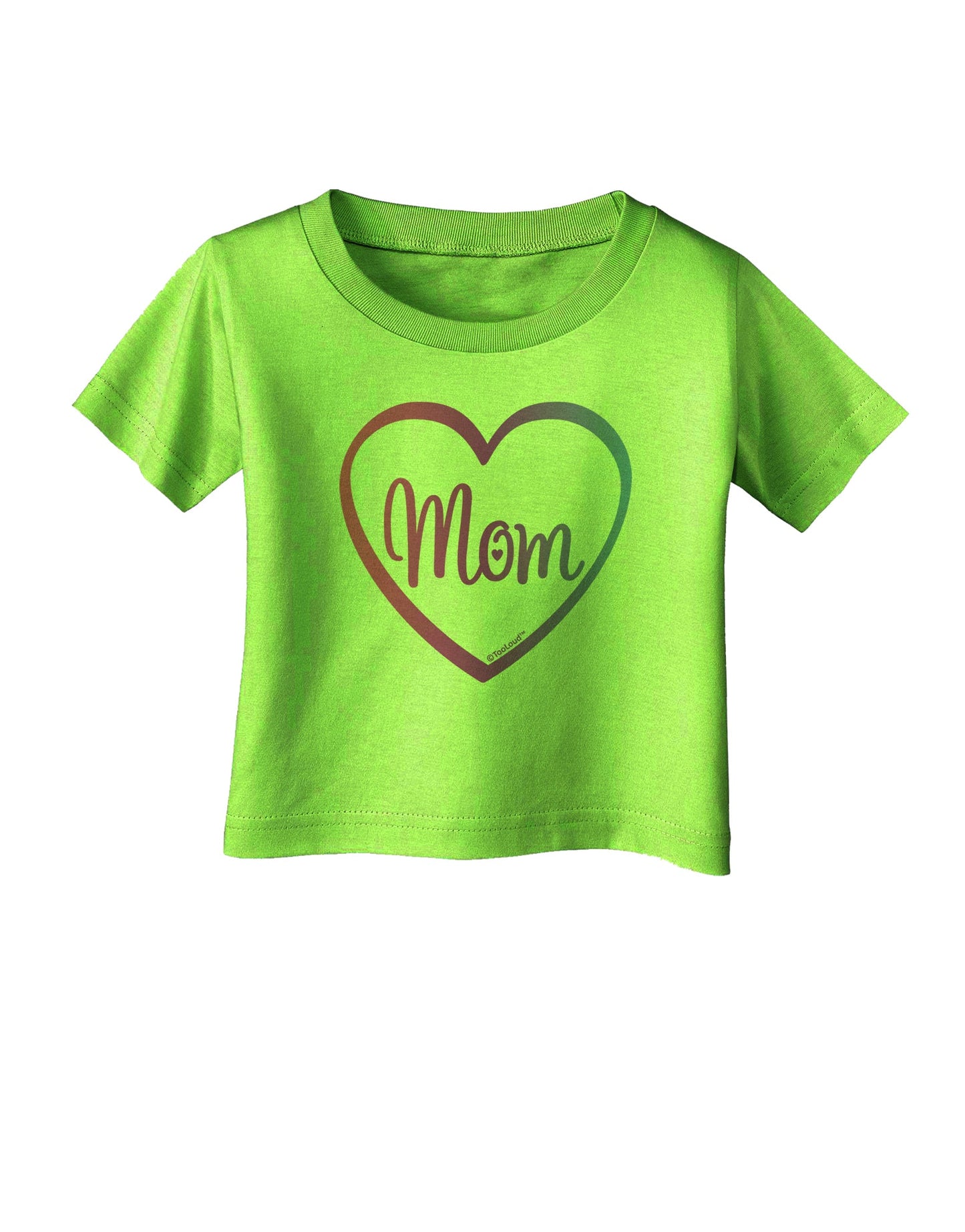 Mom Heart Design - Gradient Colors Infant T-Shirt by TooLoud-Infant T-Shirt-TooLoud-Lime-Green-06-Months-Davson Sales