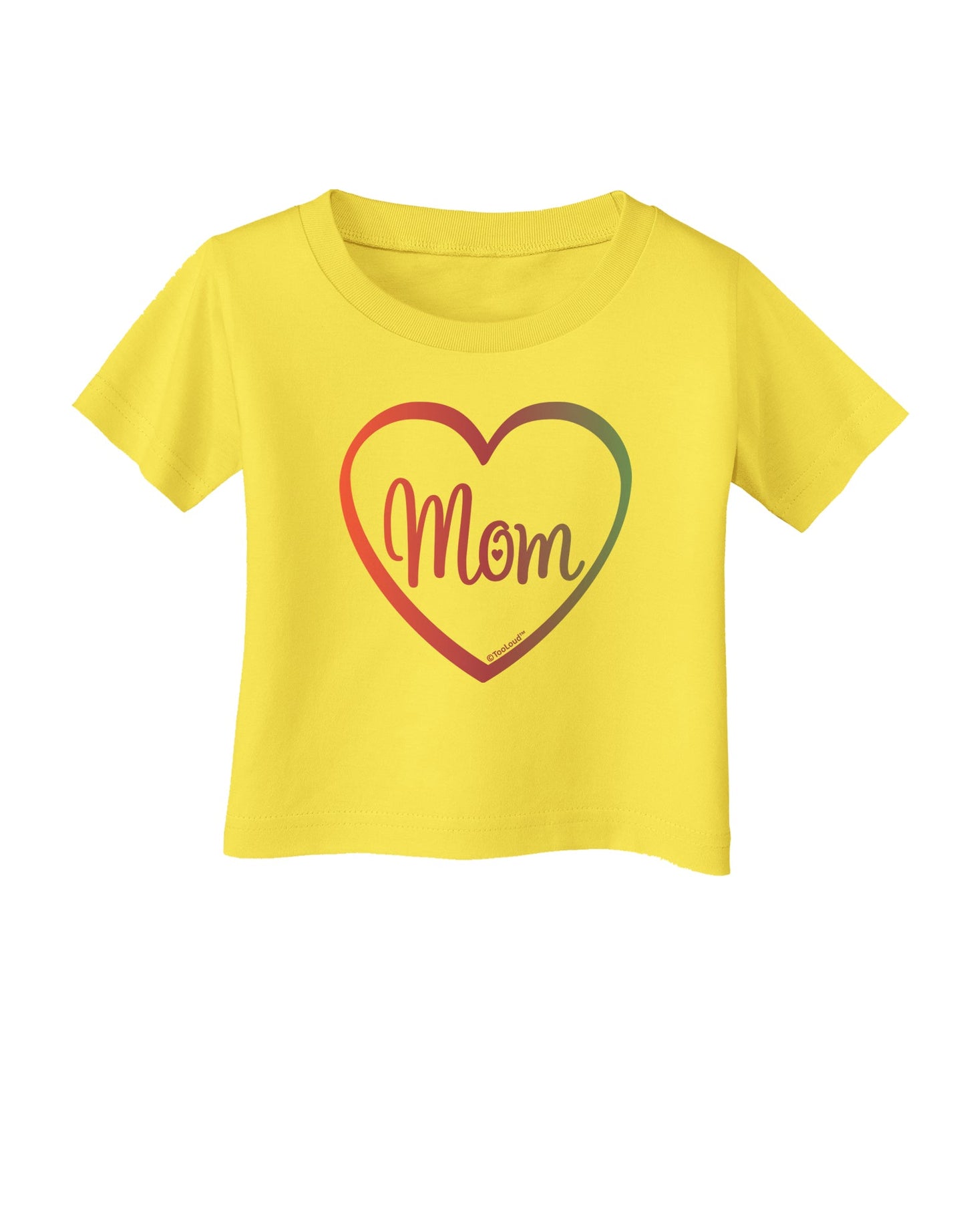 Mom Heart Design - Gradient Colors Infant T-Shirt by TooLoud-Infant T-Shirt-TooLoud-Yellow-06-Months-Davson Sales
