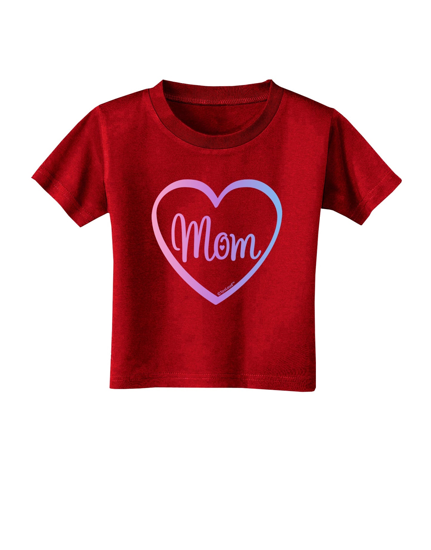 Mom Heart Design - Gradient Colors Toddler T-Shirt Dark by TooLoud-Toddler T-Shirt-TooLoud-Red-2T-Davson Sales