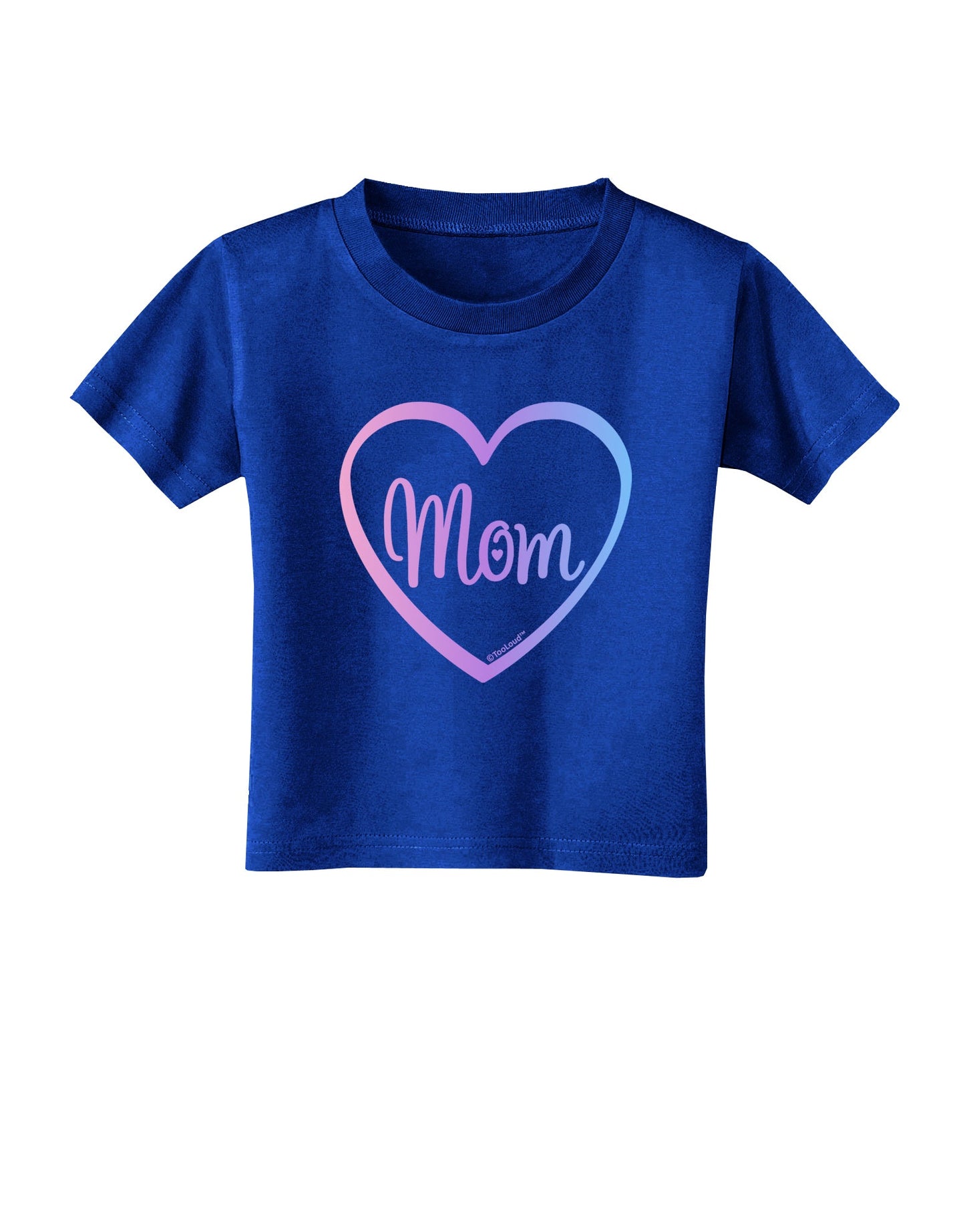 Mom Heart Design - Gradient Colors Toddler T-Shirt Dark by TooLoud-Toddler T-Shirt-TooLoud-Royal-Blue-2T-Davson Sales