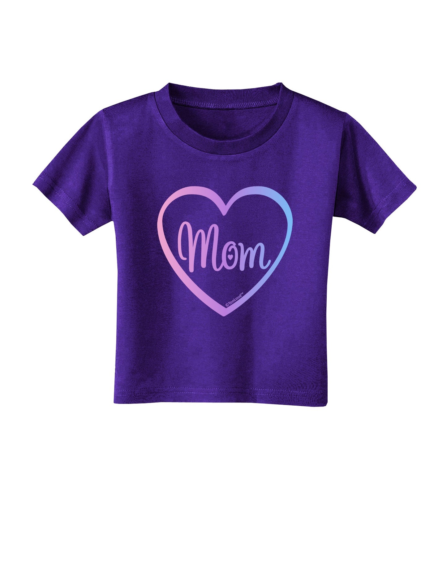 Mom Heart Design - Gradient Colors Toddler T-Shirt Dark by TooLoud-Toddler T-Shirt-TooLoud-Purple-2T-Davson Sales