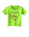Mom Heart Design - Gradient Colors Toddler T-Shirt by TooLoud-Toddler T-Shirt-TooLoud-Lime-Green-2T-Davson Sales