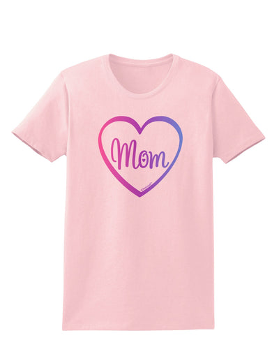 Mom Heart Design - Gradient Colors Womens T-Shirt by TooLoud-Womens T-Shirt-TooLoud-PalePink-X-Small-Davson Sales