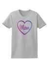 Mom Heart Design - Gradient Colors Womens T-Shirt by TooLoud-Womens T-Shirt-TooLoud-AshGray-X-Small-Davson Sales