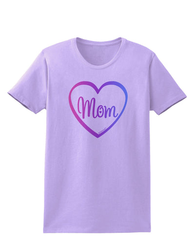 Mom Heart Design - Gradient Colors Womens T-Shirt by TooLoud-Womens T-Shirt-TooLoud-Lavender-X-Small-Davson Sales