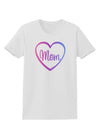 Mom Heart Design - Gradient Colors Womens T-Shirt by TooLoud-Womens T-Shirt-TooLoud-White-X-Small-Davson Sales