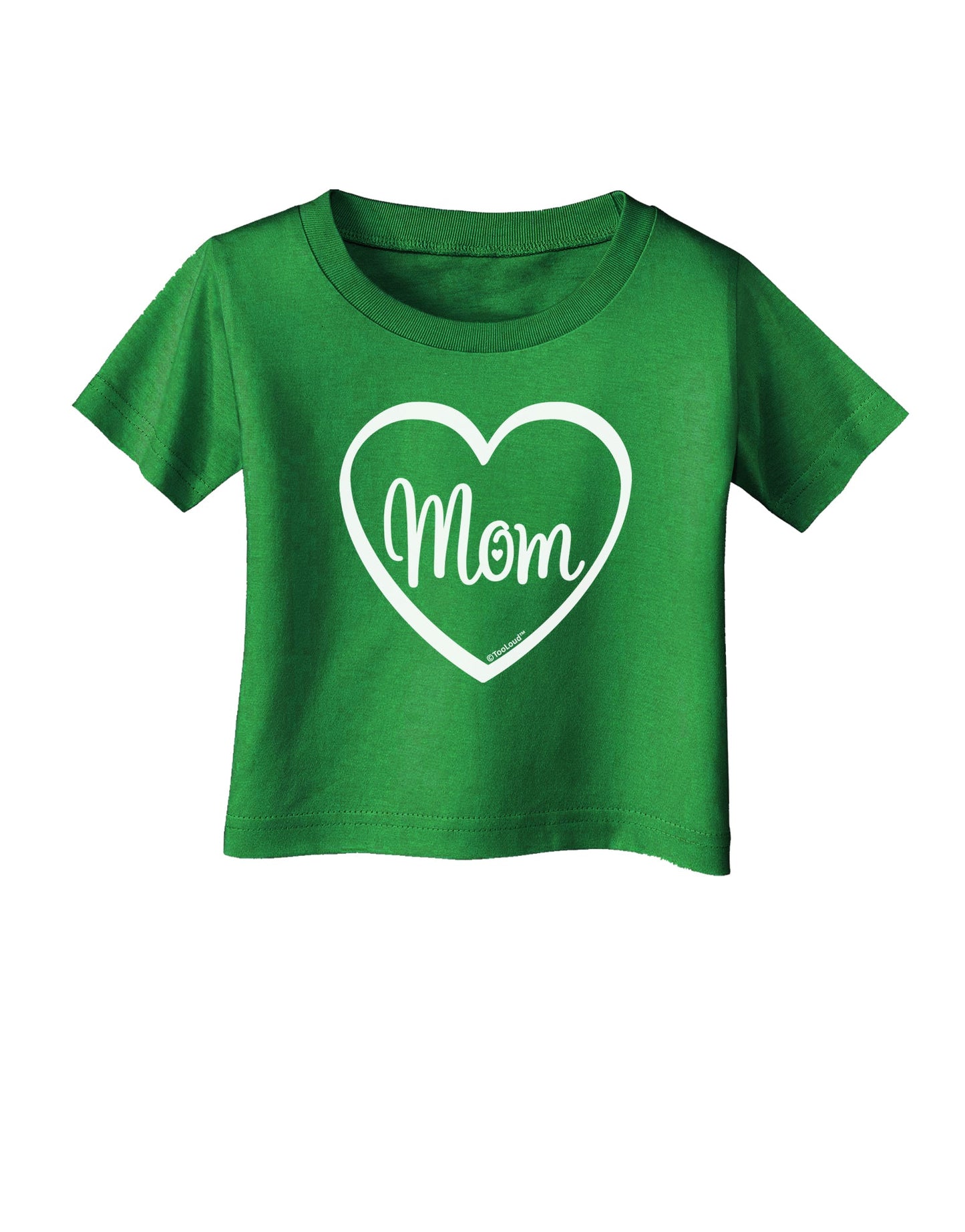 Mom Heart Design Infant T-Shirt Dark by TooLoud-Infant T-Shirt-TooLoud-Clover-Green-06-Months-Davson Sales