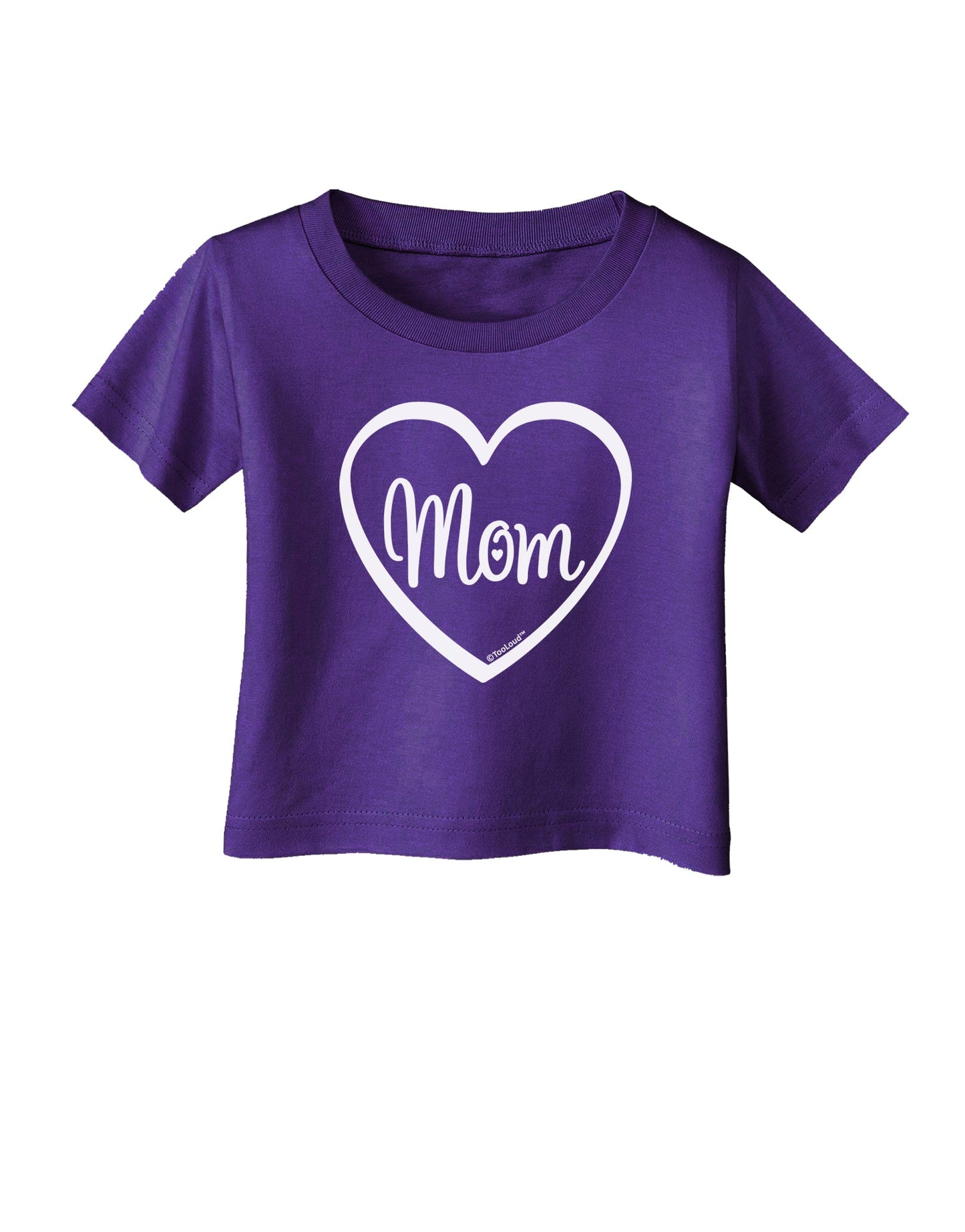 Mom Heart Design Infant T-Shirt Dark by TooLoud-Infant T-Shirt-TooLoud-Purple-06-Months-Davson Sales