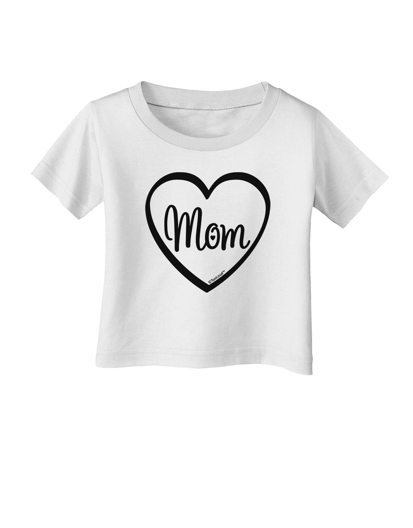 Mom Heart Design Infant T-Shirt by TooLoud-Infant T-Shirt-TooLoud-White-06-Months-Davson Sales