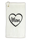 Mom Heart Design Micro Terry Gromet Golf Towel 16 x 25 inch by TooLoud-Golf Towel-TooLoud-White-Davson Sales