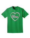 Mom Heart Design - Pink Adult Dark T-Shirt by TooLoud-Mens T-Shirt-TooLoud-Kelly-Green-Small-Davson Sales