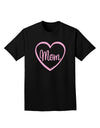 Mom Heart Design - Pink Adult Dark T-Shirt by TooLoud-Mens T-Shirt-TooLoud-Black-Small-Davson Sales