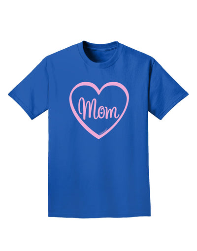 Mom Heart Design - Pink Adult Dark T-Shirt by TooLoud-Mens T-Shirt-TooLoud-Royal-Blue-Small-Davson Sales