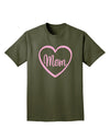 Mom Heart Design - Pink Adult Dark T-Shirt by TooLoud-Mens T-Shirt-TooLoud-Military-Green-Small-Davson Sales