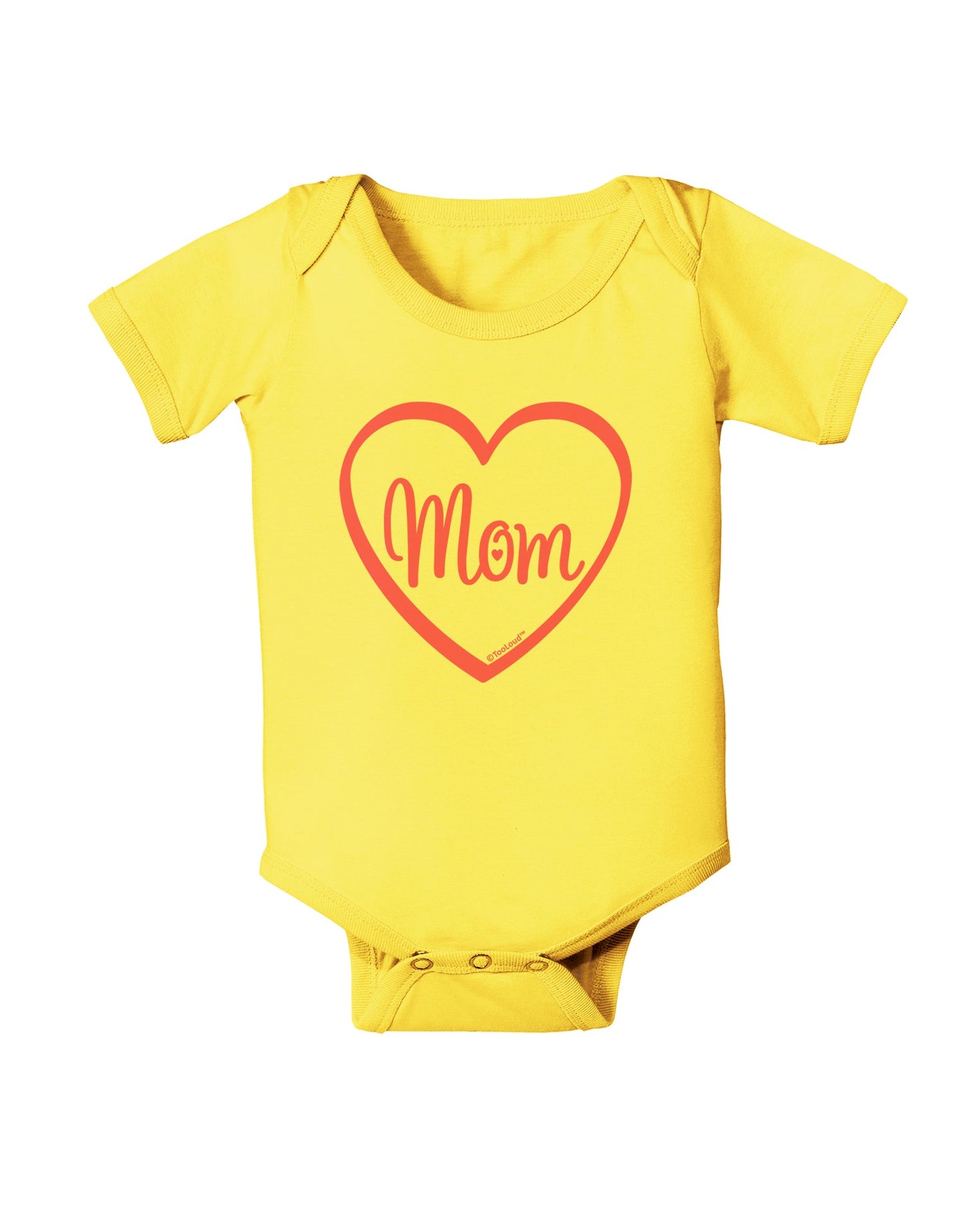 Mom Heart Design - Pink Baby Romper Bodysuit by TooLoud-Baby Romper-TooLoud-Yellow-06-Months-Davson Sales