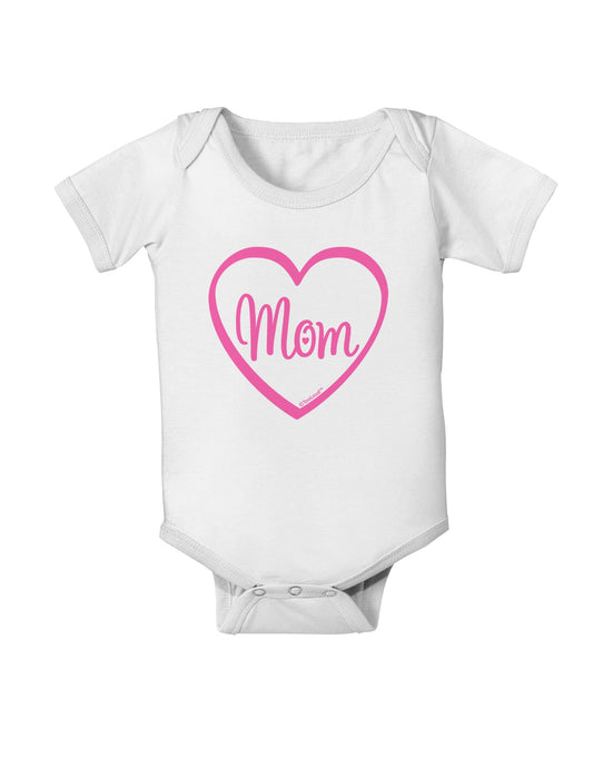 Mom Heart Design - Pink Baby Romper Bodysuit by TooLoud-Baby Romper-TooLoud-White-06-Months-Davson Sales