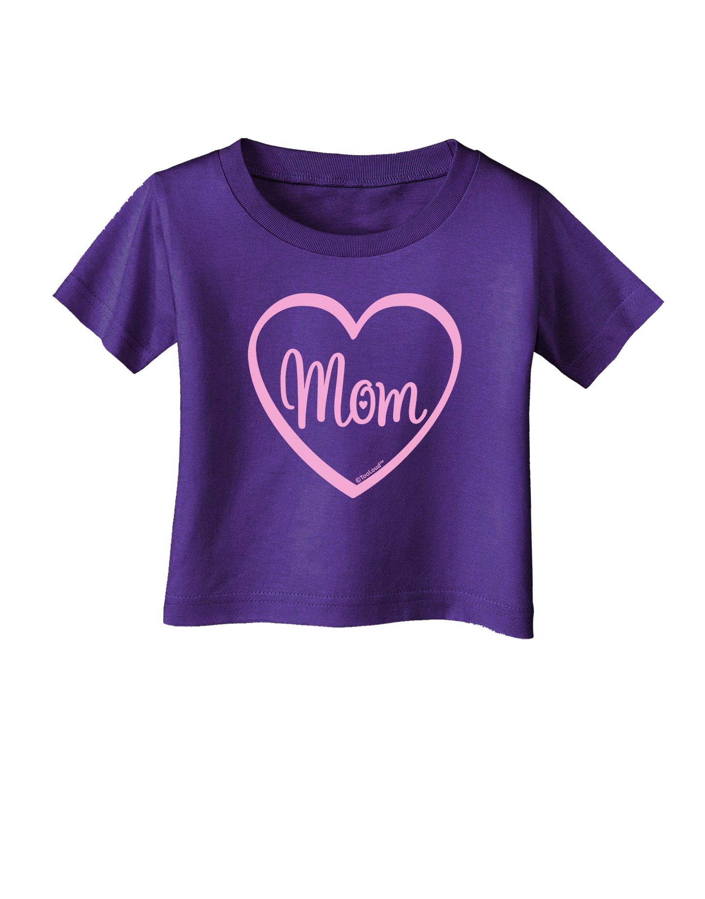 Mom Heart Design - Pink Infant T-Shirt Dark by TooLoud-Infant T-Shirt-TooLoud-Purple-06-Months-Davson Sales