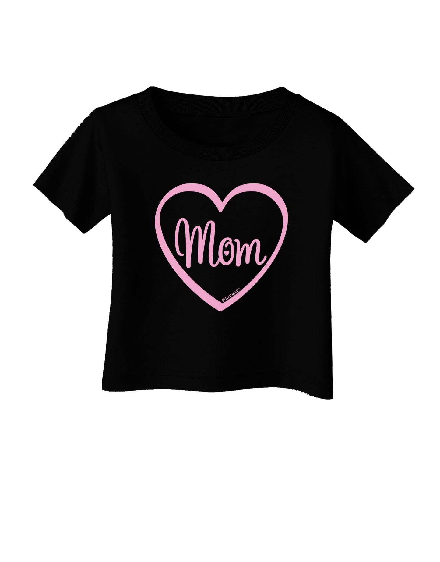 Mom Heart Design - Pink Infant T-Shirt Dark by TooLoud-Infant T-Shirt-TooLoud-Black-06-Months-Davson Sales