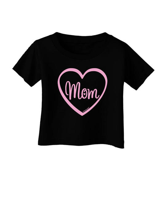 Mom Heart Design - Pink Infant T-Shirt Dark by TooLoud-Infant T-Shirt-TooLoud-Black-06-Months-Davson Sales