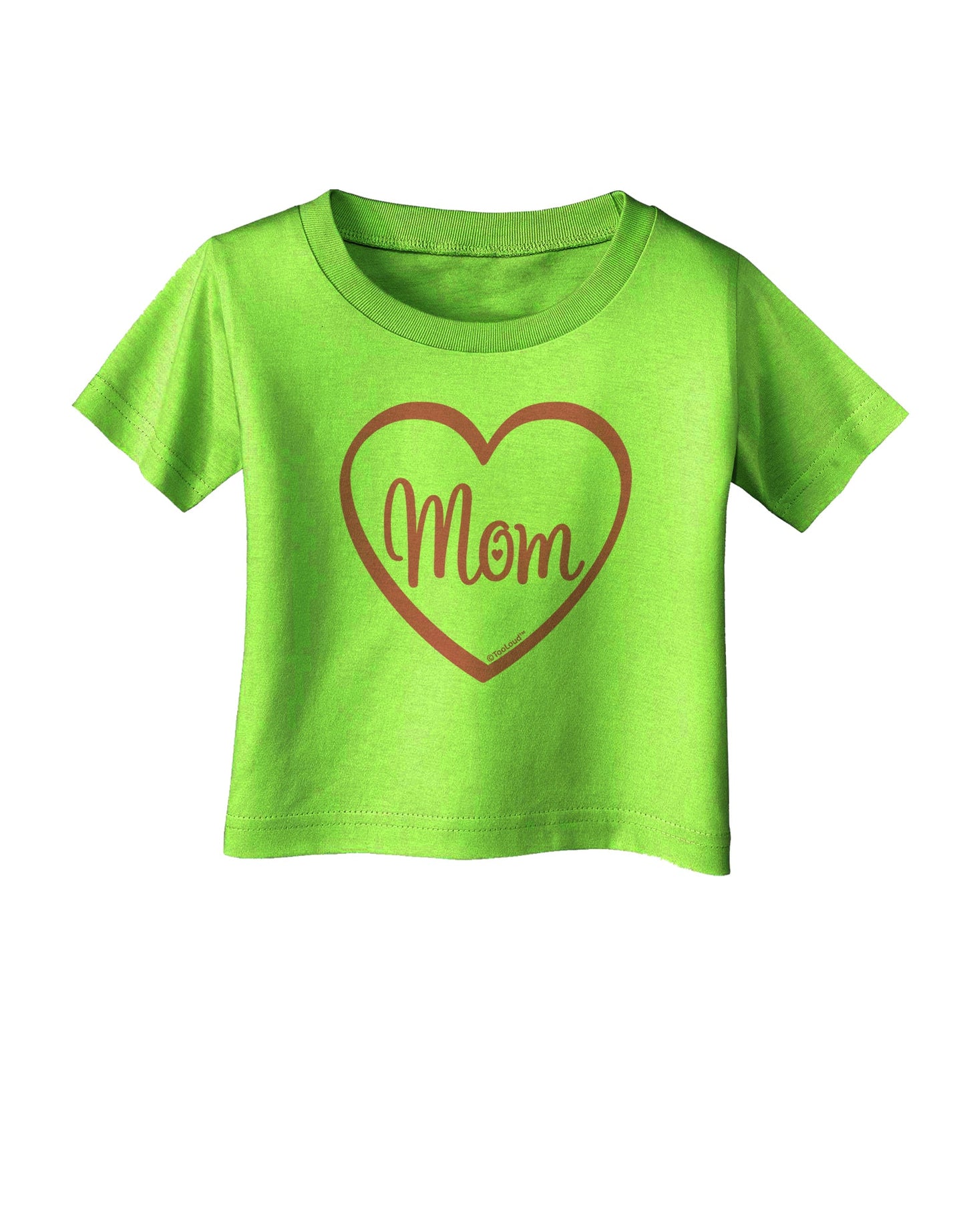 Mom Heart Design - Pink Infant T-Shirt by TooLoud-Infant T-Shirt-TooLoud-Lime-Green-06-Months-Davson Sales