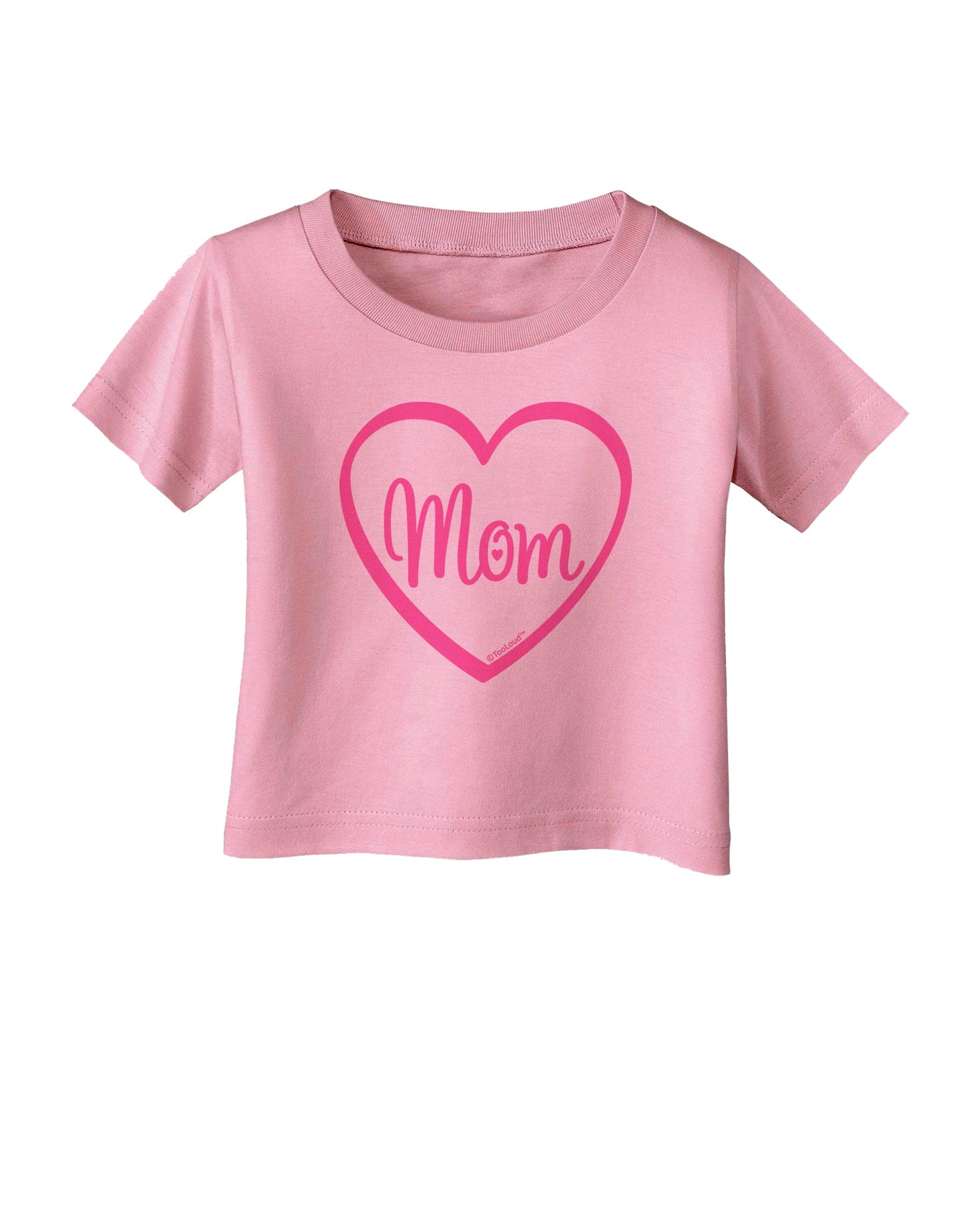 Mom Heart Design - Pink Infant T-Shirt by TooLoud-Infant T-Shirt-TooLoud-Candy-Pink-06-Months-Davson Sales