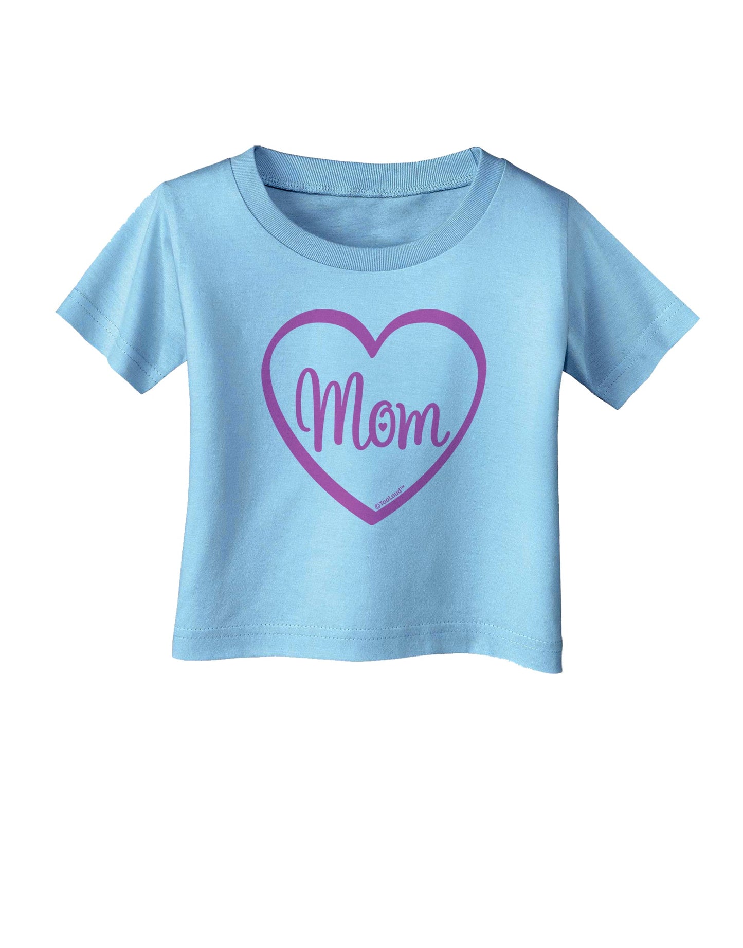 Mom Heart Design - Pink Infant T-Shirt by TooLoud-Infant T-Shirt-TooLoud-Aquatic-Blue-06-Months-Davson Sales
