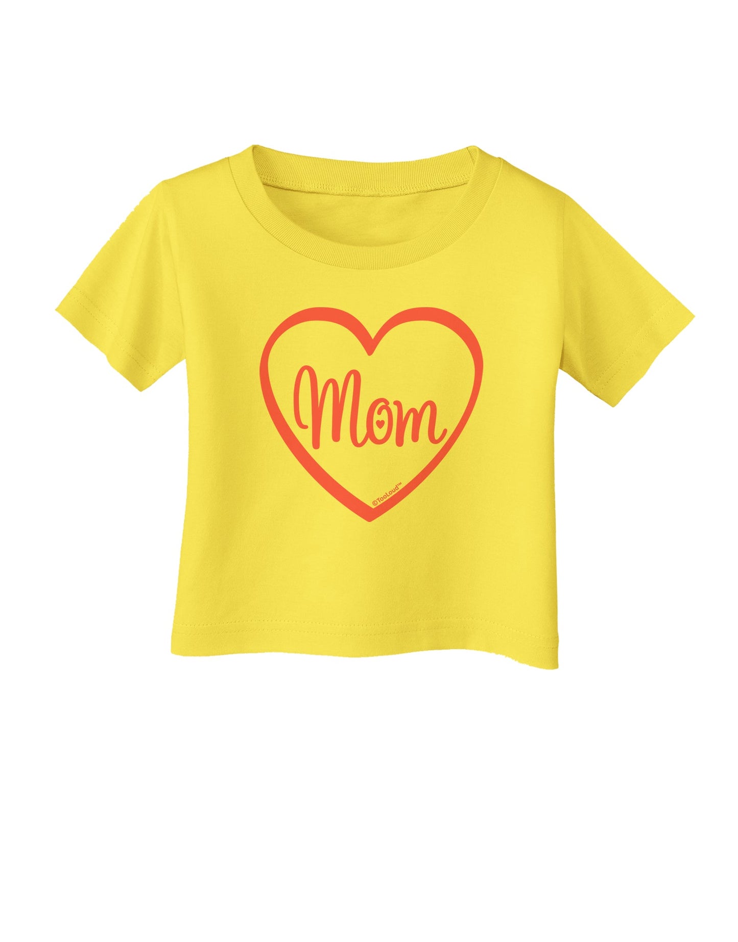 Mom Heart Design - Pink Infant T-Shirt by TooLoud-Infant T-Shirt-TooLoud-Yellow-06-Months-Davson Sales