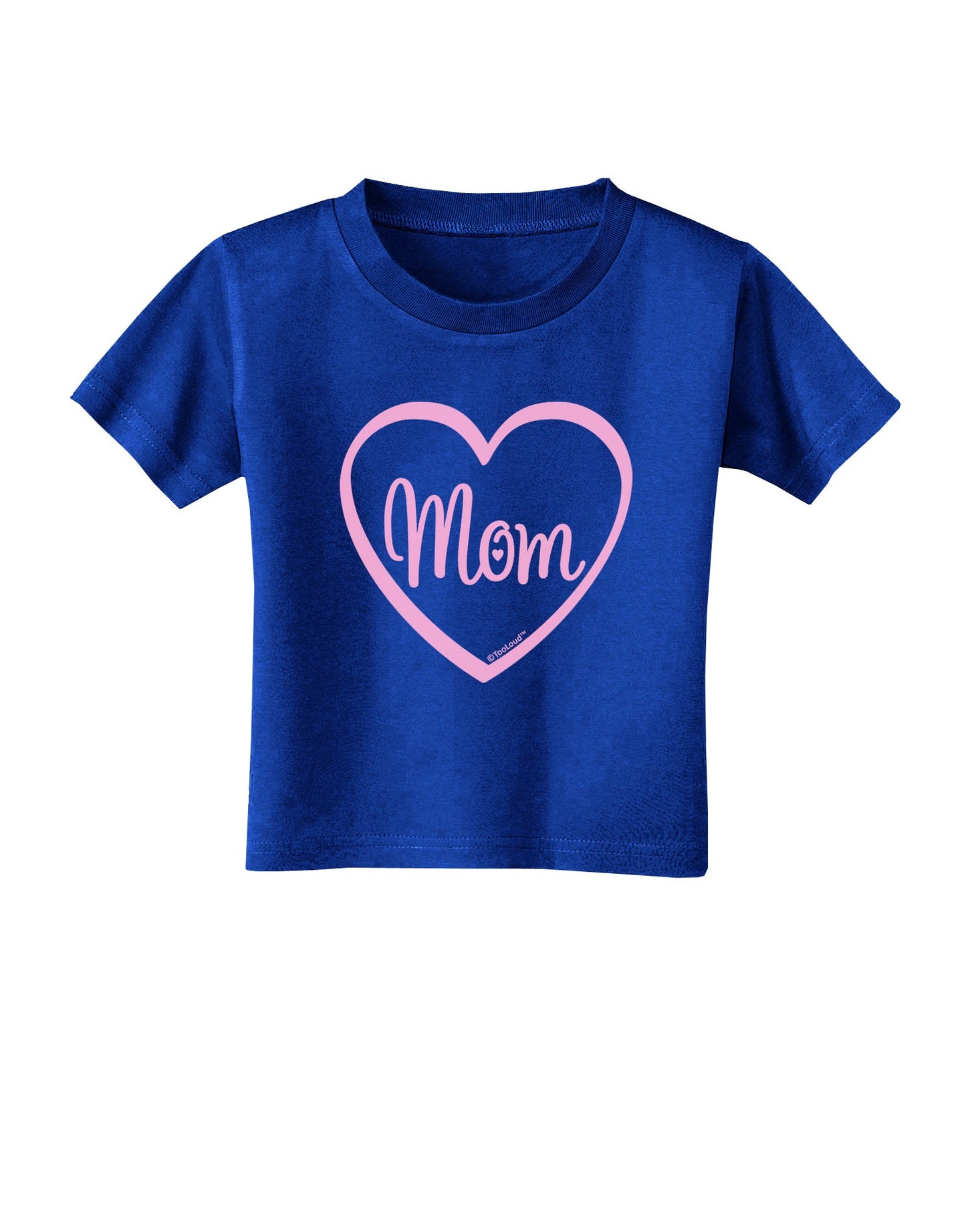 Mom Heart Design - Pink Toddler T-Shirt Dark by TooLoud-Toddler T-Shirt-TooLoud-Royal-Blue-2T-Davson Sales