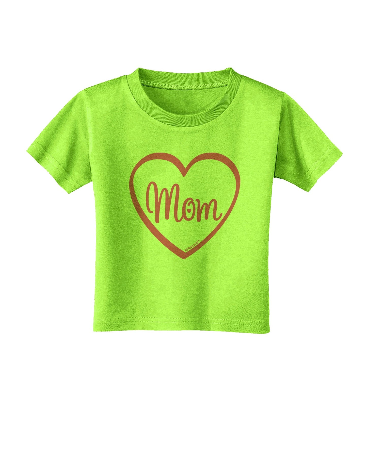 Mom Heart Design - Pink Toddler T-Shirt by TooLoud-Toddler T-Shirt-TooLoud-Lime-Green-2T-Davson Sales