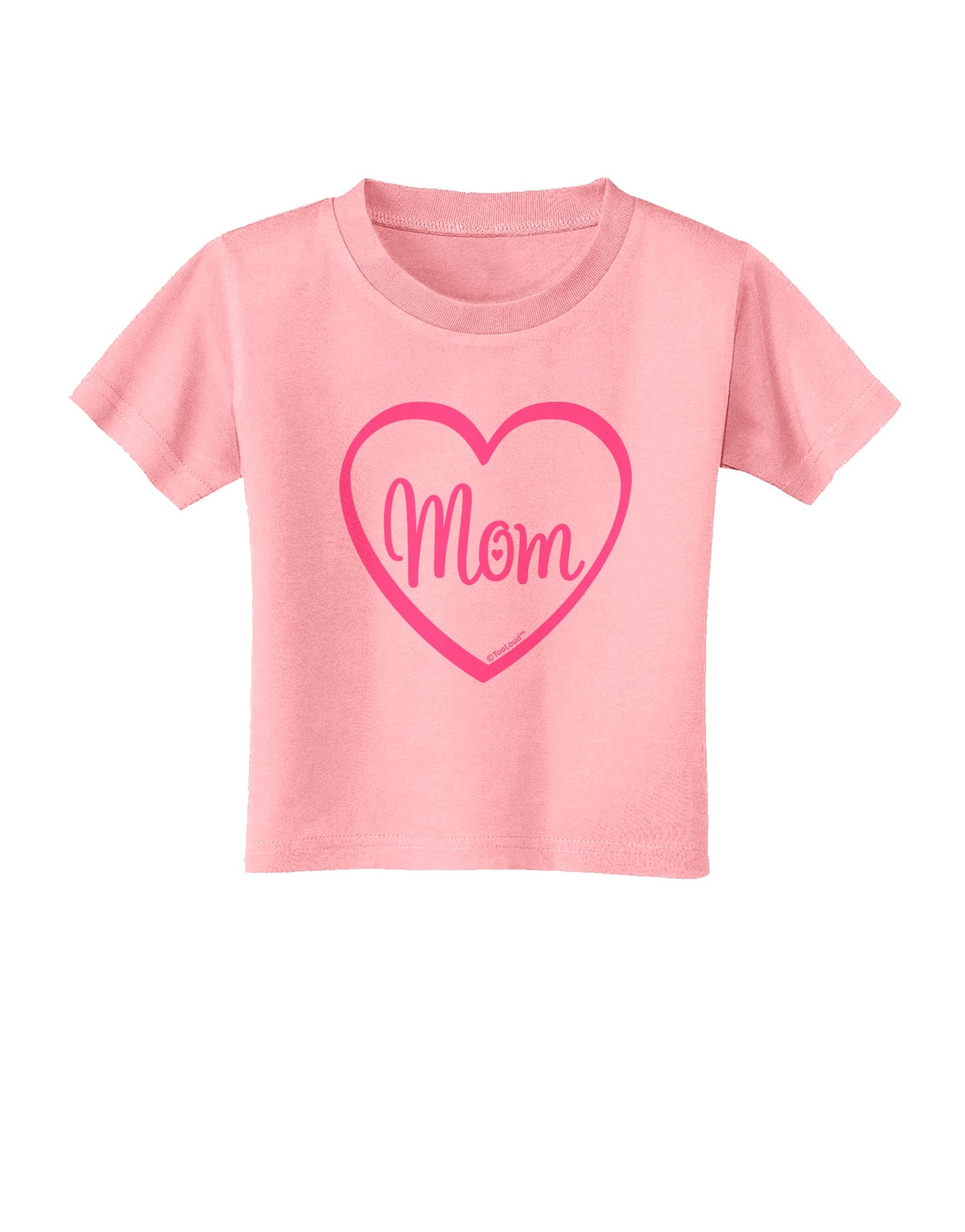 Mom Heart Design - Pink Toddler T-Shirt by TooLoud-Toddler T-Shirt-TooLoud-Candy-Pink-2T-Davson Sales