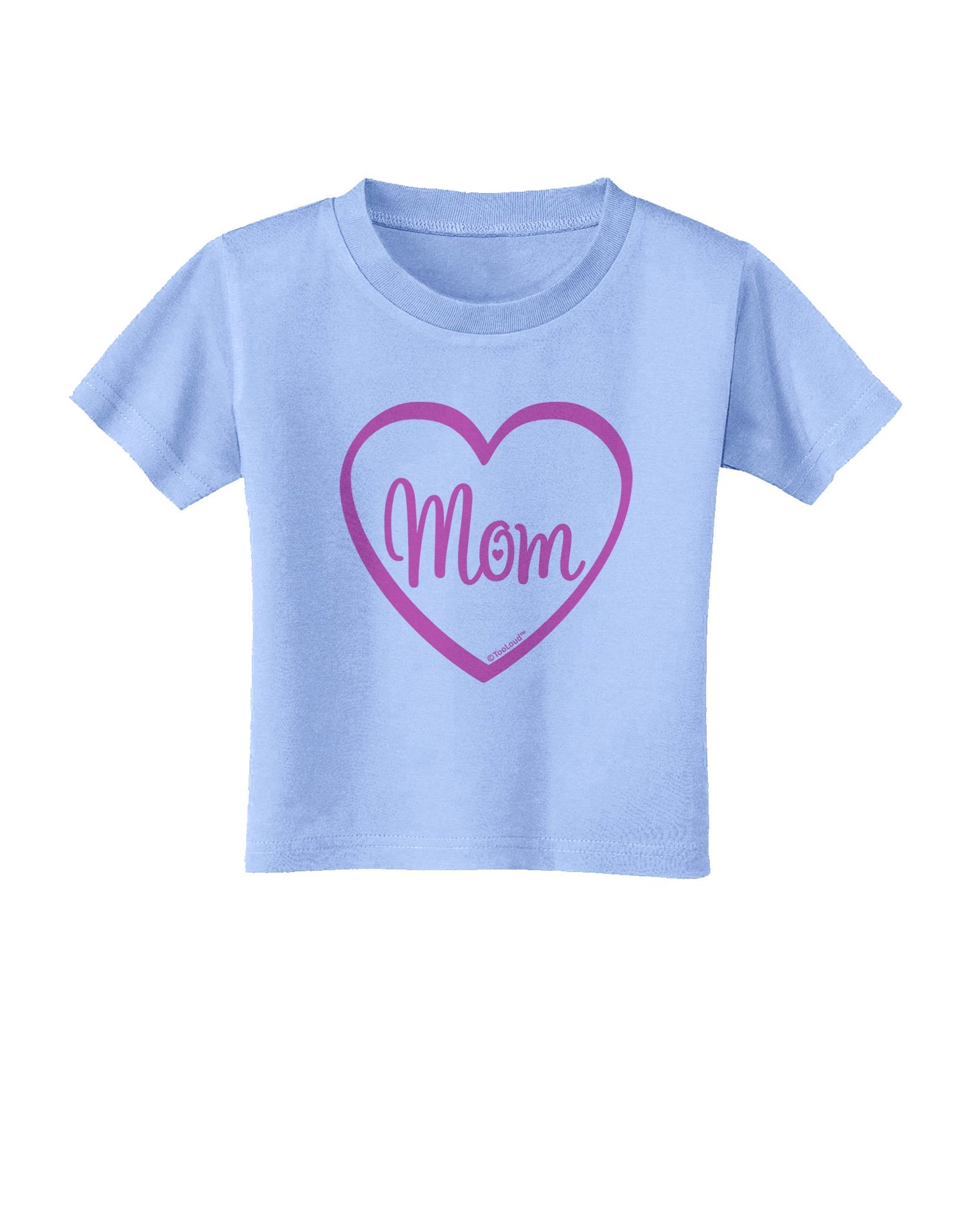 Mom Heart Design - Pink Toddler T-Shirt by TooLoud-Toddler T-Shirt-TooLoud-Aquatic-Blue-2T-Davson Sales