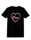 Mom Heart Design - Pink Womens Dark T-Shirt by TooLoud-Womens T-Shirt-TooLoud-Black-X-Small-Davson Sales