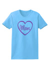 Mom Heart Design - Pink Womens T-Shirt by TooLoud-Womens T-Shirt-TooLoud-Aquatic-Blue-X-Small-Davson Sales