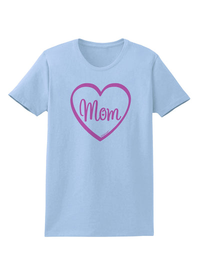 Mom Heart Design - Pink Womens T-Shirt by TooLoud-Womens T-Shirt-TooLoud-Light-Blue-X-Small-Davson Sales