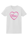 Mom Heart Design - Pink Womens T-Shirt by TooLoud-Womens T-Shirt-TooLoud-White-X-Small-Davson Sales