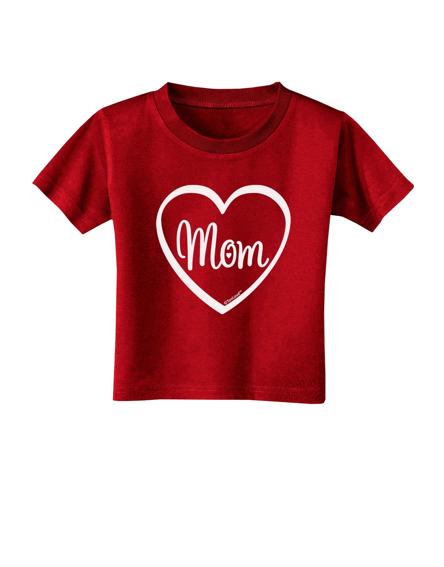 Mom Heart Design Toddler T-Shirt Dark by TooLoud-Toddler T-Shirt-TooLoud-Red-2T-Davson Sales