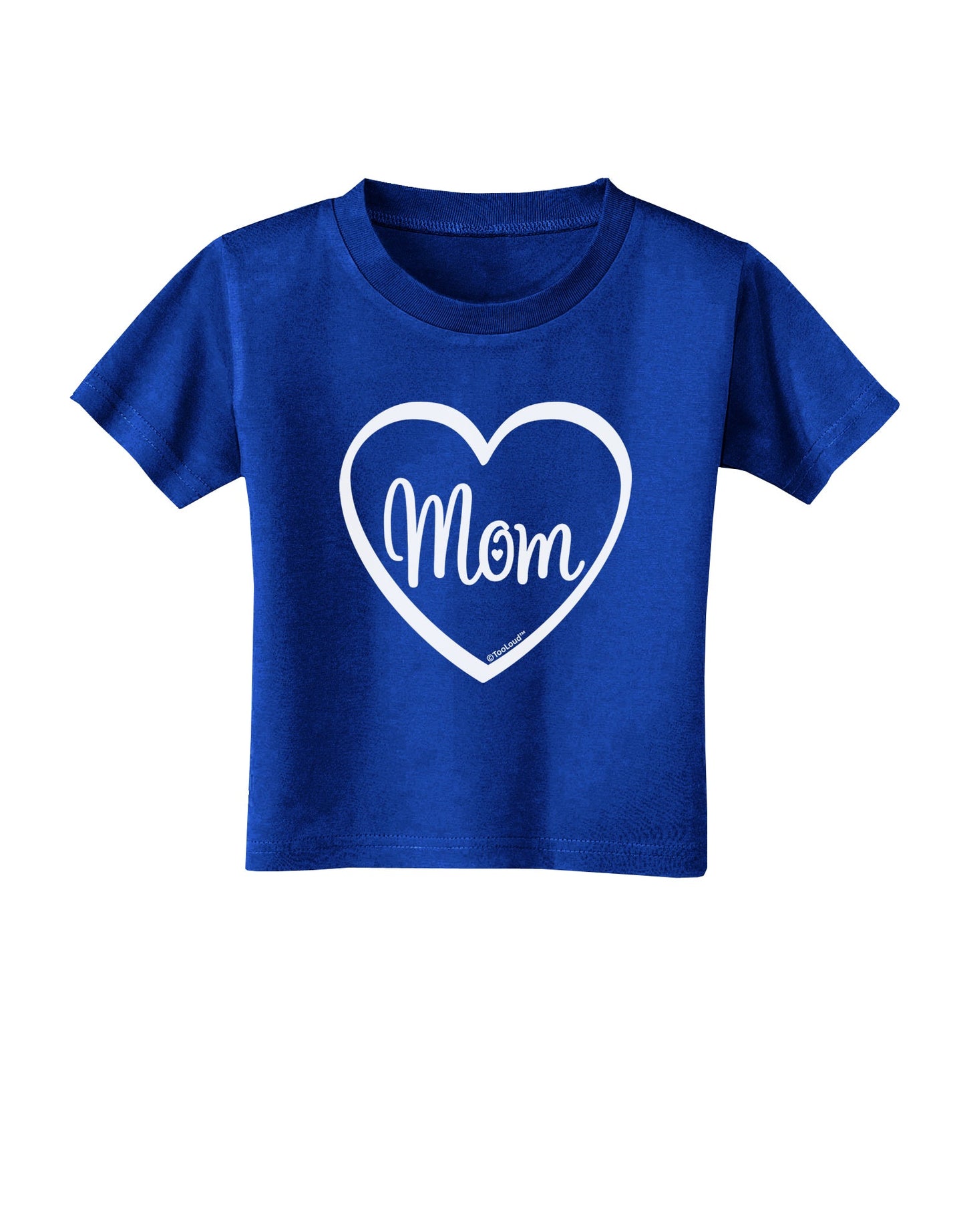 Mom Heart Design Toddler T-Shirt Dark by TooLoud-Toddler T-Shirt-TooLoud-Royal-Blue-2T-Davson Sales