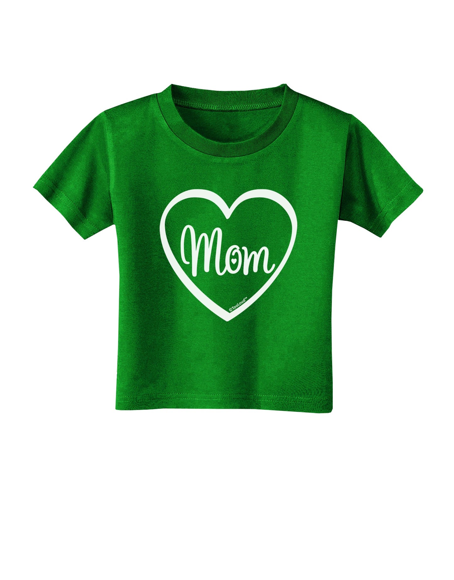 Mom Heart Design Toddler T-Shirt Dark by TooLoud-Toddler T-Shirt-TooLoud-Clover-Green-2T-Davson Sales