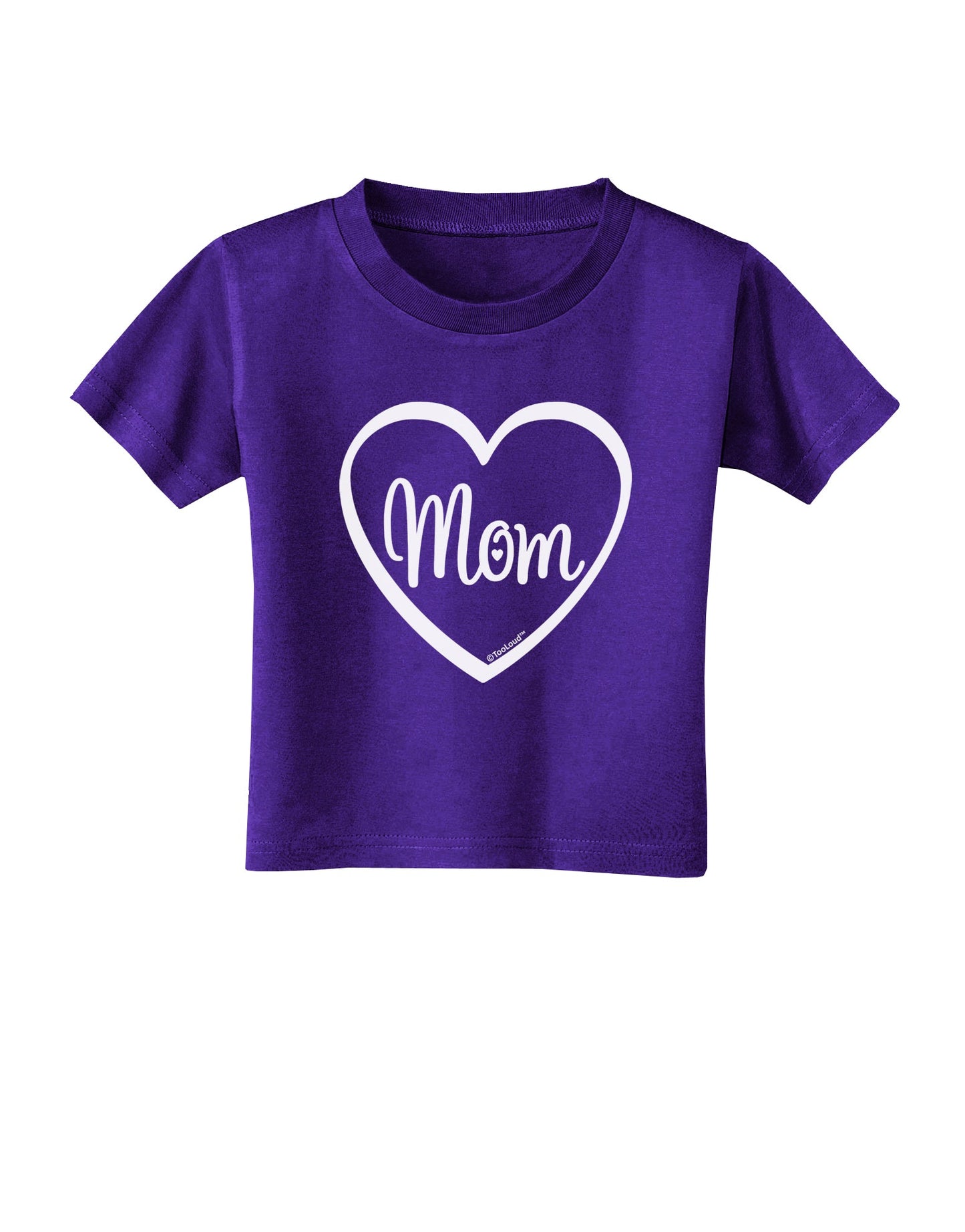 Mom Heart Design Toddler T-Shirt Dark by TooLoud-Toddler T-Shirt-TooLoud-Purple-2T-Davson Sales