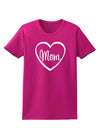 Mom Heart Design Womens Dark T-Shirt by TooLoud-Womens T-Shirt-TooLoud-Hot-Pink-Small-Davson Sales